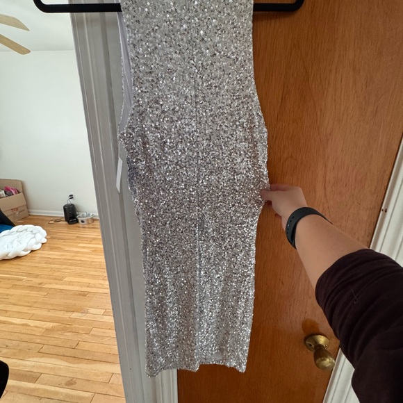 Abound Silver Sequin Mini Dress - Picture 2 of 6